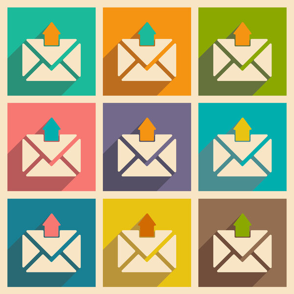 Квартира с теневой иконкой и мобильным конвертом для апплакации
