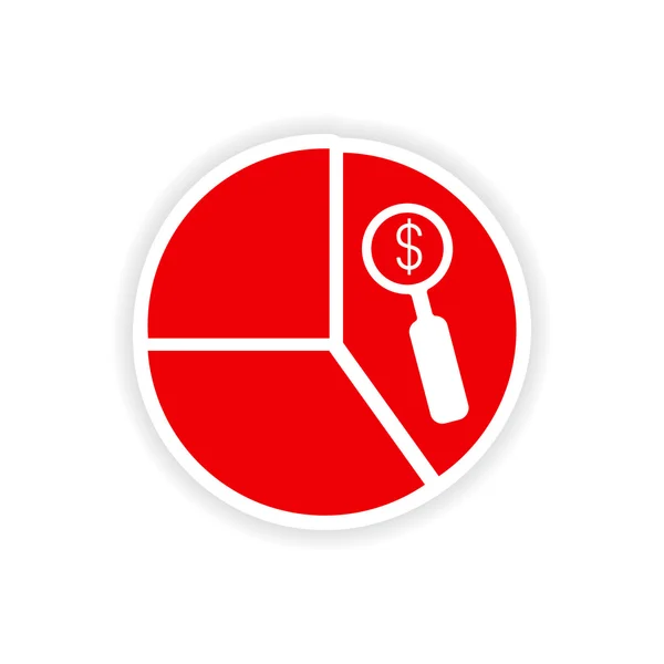 Icon sticker realistic design on paper chart — Stock Vector