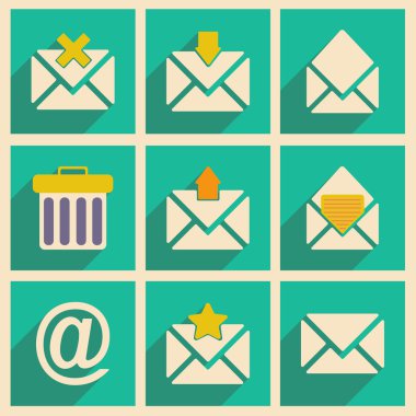 Düz gölge kavramı ve mobil uygulama e-posta kutsal kişilerin resmi ile