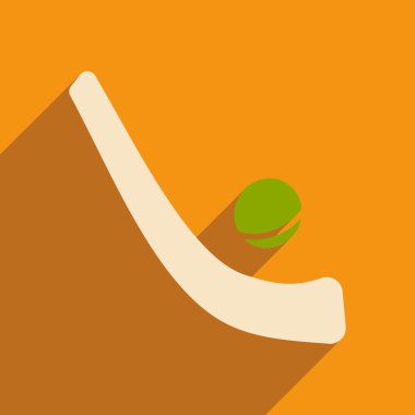 Düz gölge simgesi ve mobil applacation hokey ile