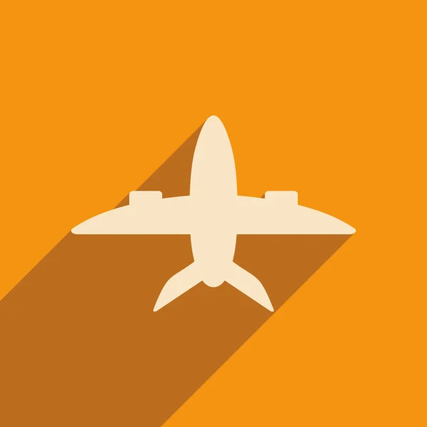 Plochá s ikonou stín a mobilních applacation letadlo — Stockový vektor