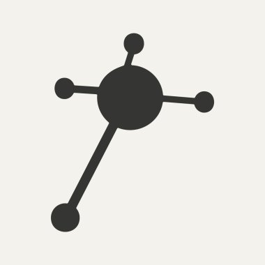 Düz siyah ve beyaz mobil uygulama molekül