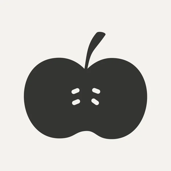 Piso en blanco y negro aplicación móvil manzana — Vector de stock