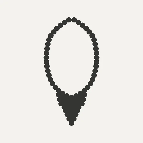 Plat en noir et blanc collier application mobile — Image vectorielle