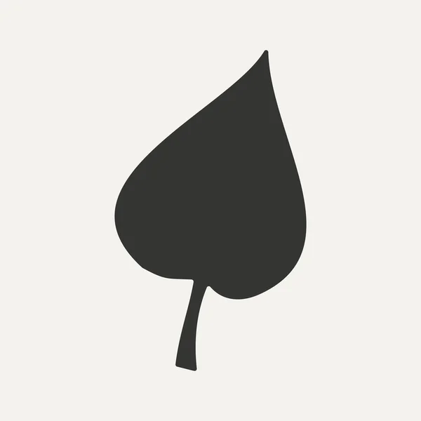 Plat en noir et blanc application mobile arbre à feuilles — Image vectorielle