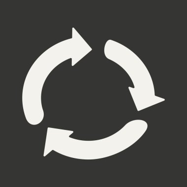 Düz siyah ve beyaz mobil uygulama oku