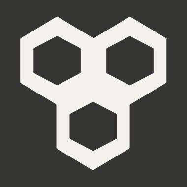 Düz siyah ve beyaz mobil uygulama kimyasal bağ