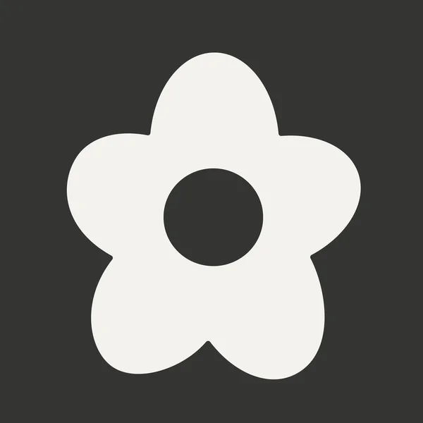 Flach in schwarz-weißer mobiler Applikationsblume — Stockvektor