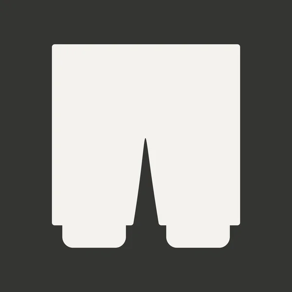 Byt v černé a bílé mobilní aplikace šortky — Stockový vektor