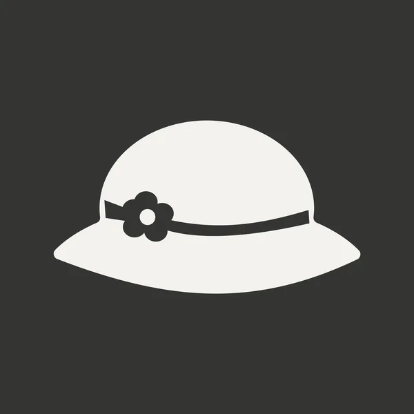 Плоский в чорно-білому мобільному додатку капелюх жінки — стоковий вектор