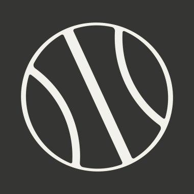 Düz siyah ve beyaz mobil uygulama Voleybol