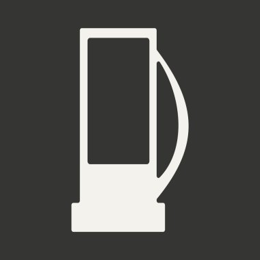 Düz siyah ve beyaz mobil uygulama benzin istasyonu