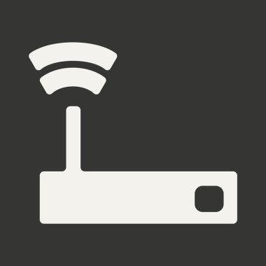 Düz siyah ve beyaz mobil uygulama wifi yönlendirici