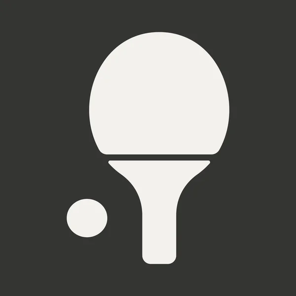 Plat en noir et blanc application mobile ping pong — Image vectorielle