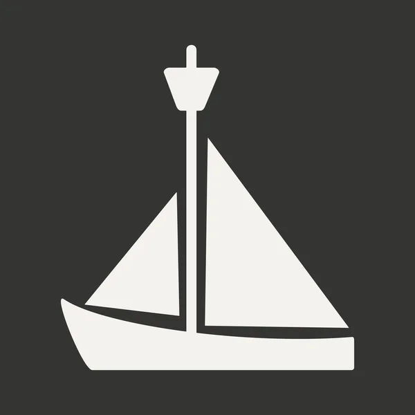 Appartamento in bianco e nero mobile applicazione yacht — Vettoriale Stock