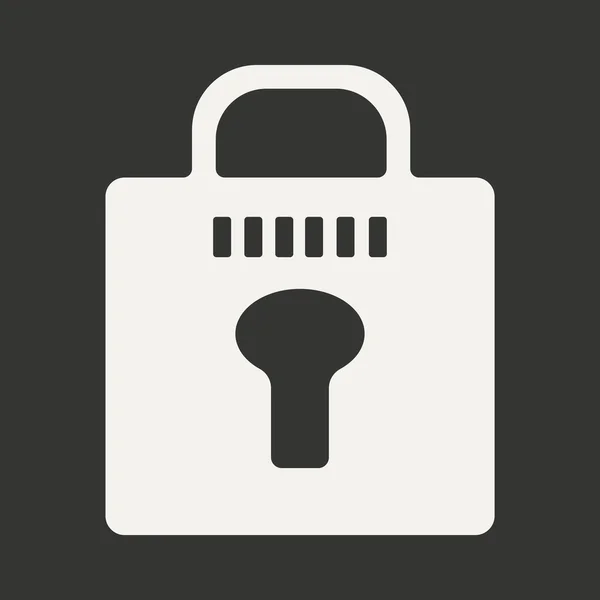 Flat in black and white mobile application lock — Stock Vector