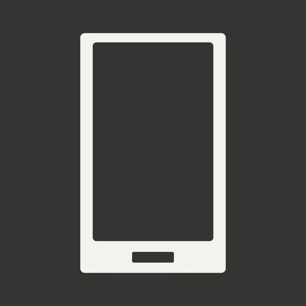 Plat in zwart-wit mobiele toepassing mobiele telefoon — Stockvector
