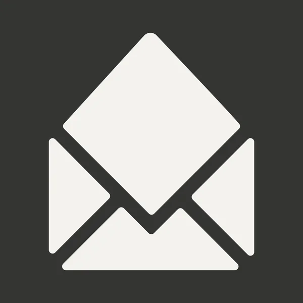Плоские черно-белые конверты мобильных приложений — стоковый вектор