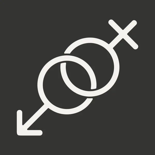 Plano em preto e branco aplicativo móvel de sexo — Vetor de Stock