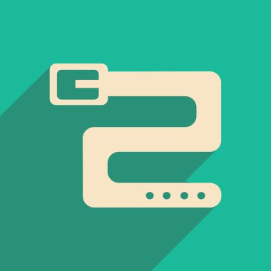 Düz gölge simgesi ve mobil applacation kemer ile