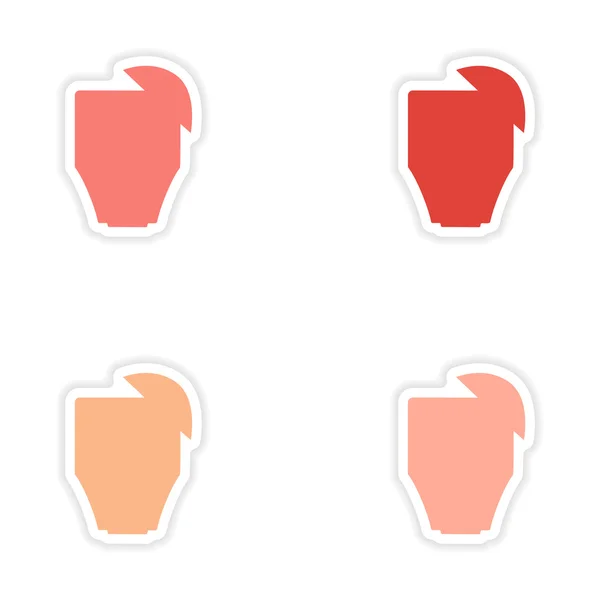 Vergadering realistische sticker ontwerp op papier cocktails — Stockvector
