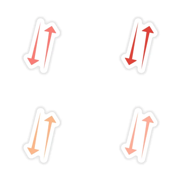 Samling realistisk mærkat design på papir pile – Stock-vektor