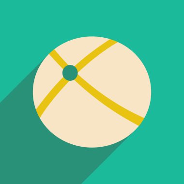 Düz gölge simgesi ve mobil applacation orbital ile