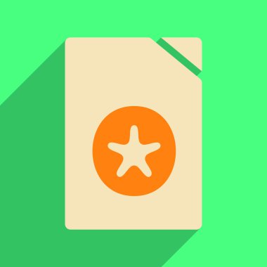 Düz gölge simgesi ve mobil applacation belgeleri ile