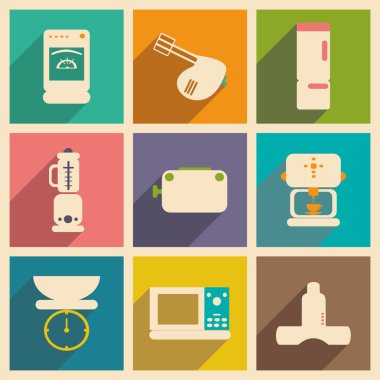 Düz gölge kavramı ve mobil uygulama mutfak aletleri ile