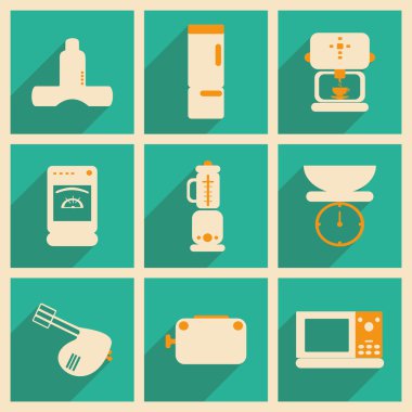 Düz gölge kavramı ve mobil uygulama mutfak aletleri ile