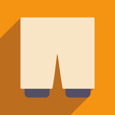 Düz gölge simgesi ve mobil applacation şort ile