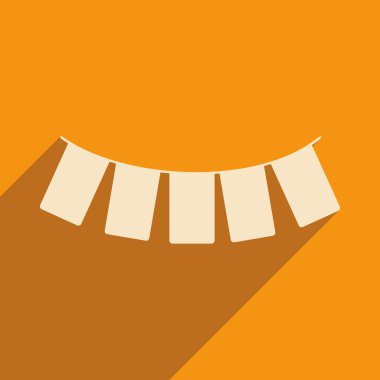 Düz gölge simgesi ve mobil applacation çelenk ile