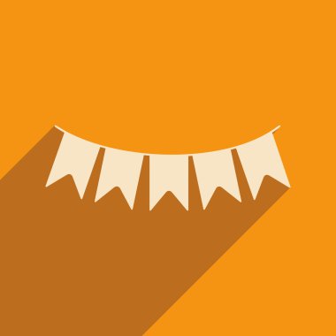 Düz gölge simgesi ve mobil applacation çelenk ile