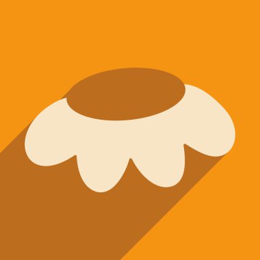 Düz gölge simgesi ve mobil applacation çiçek papatya ile