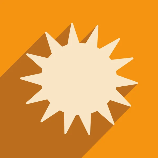 Plano com ícone de sombra e sol applacation móvel — Vetor de Stock