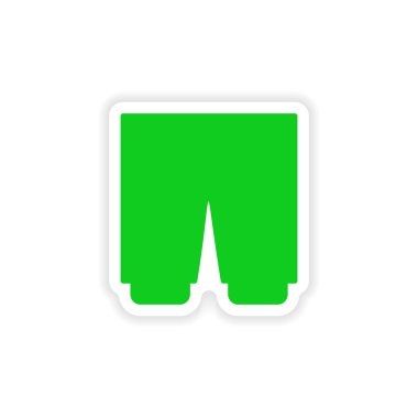 simgesi etiket gerçekçi tasarım kağıt şort