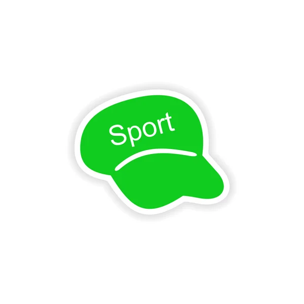 Icon sticker realistic design on paper cap sport — Stock Vector