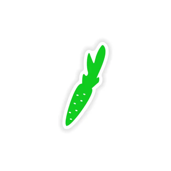 Adesivo icona design realistico su carote di carta — Vettoriale Stock