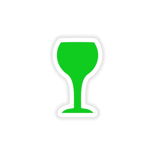 Icon matrica reális tervezés papíron italok — Stock Vector