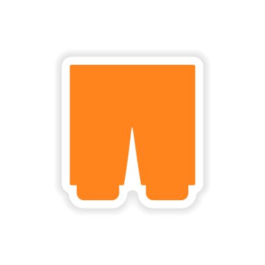 simgesi etiket gerçekçi tasarım kağıt şort