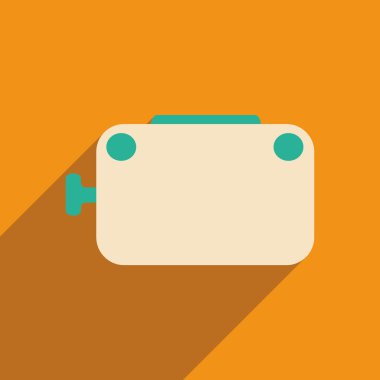 Düz gölge simgesi ve mobil applacation ekmek kızartma makinesi ile