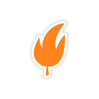 kağıt yaprak üzerinde simgesi etiket gerçekçi tasarım