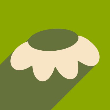 Düz gölge simgesi ve mobil applacation çiçek papatya ile