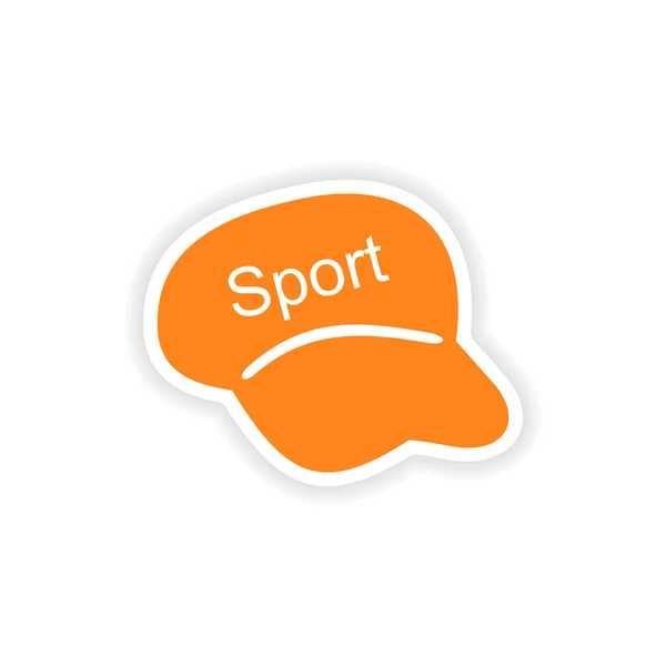 Icon sticker realistic design on paper cap sport — Stock Vector