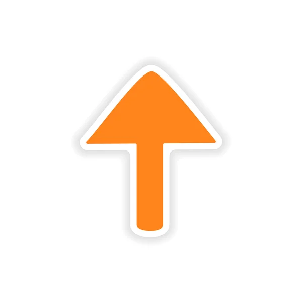 Icon sticker realistic design on paper arrows — Stock Vector