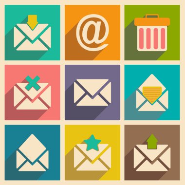 Düz gölge kavramı ve mobil uygulama e-posta kutsal kişilerin resmi ile