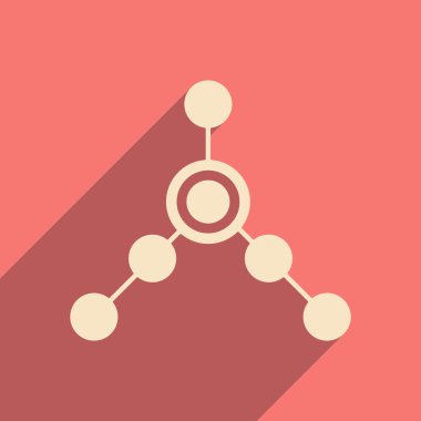 Düz gölge simgesi ve mobil applacation yerel bağlantı