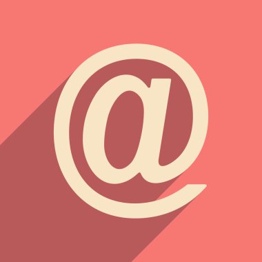 Düz gölge simgesi ve mobil applacation posta köpek ile