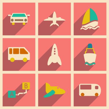 Düz gölge kavramı ve mobil uygulama simgeleri taşıma