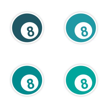 derleme gerçekçi etiket tasarım üzerinde kağıt Bilardo